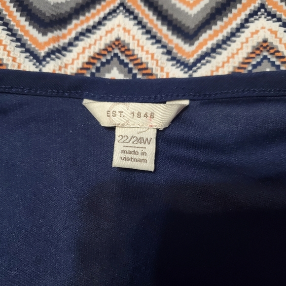 Cato Women's Chevron Pattern Stretchy Plus Size Dress 22/24W - Picture 4 of 5